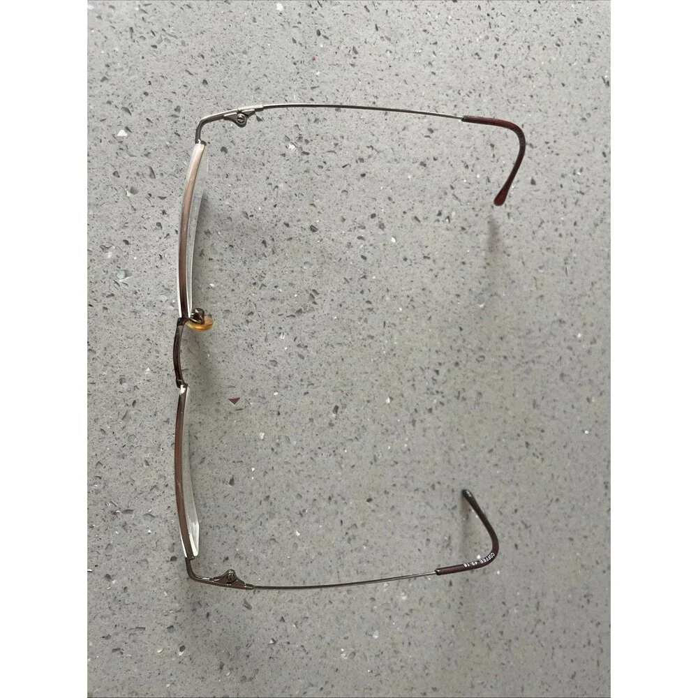 Modern Times Eyeglasses Peace 49-18-135 Coffee/Bronze Half Rim Metal Frames ONLY